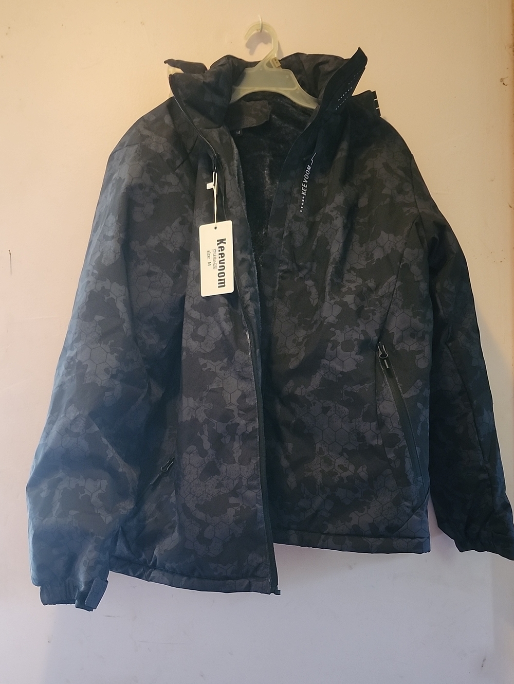 Kids' Black Patterned Winter Jacket